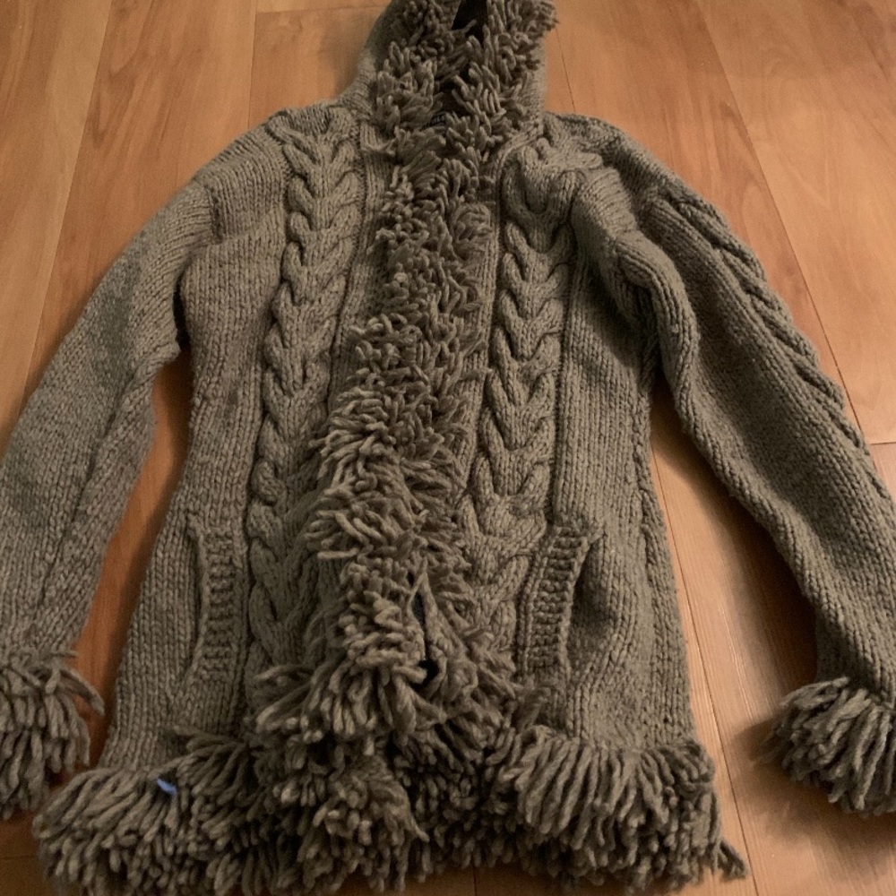 Gently used wool sweater jacket bought at boutique